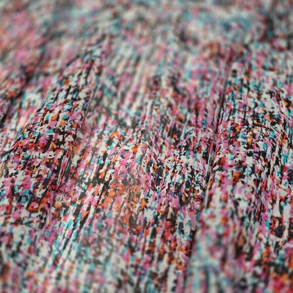 Decree ✦ Sleeveless Chiffon Dress ✦ Abstract Multicolor Print w/ Soft Lining M - Picture 12 of 16